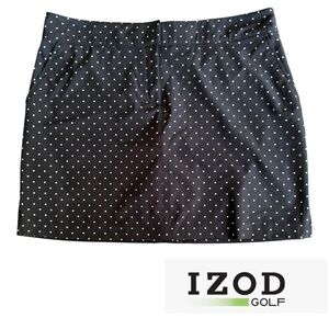 Izod Golf Women’s Black Polka Dot Active Sport Skort Size 14 Casual Athletic